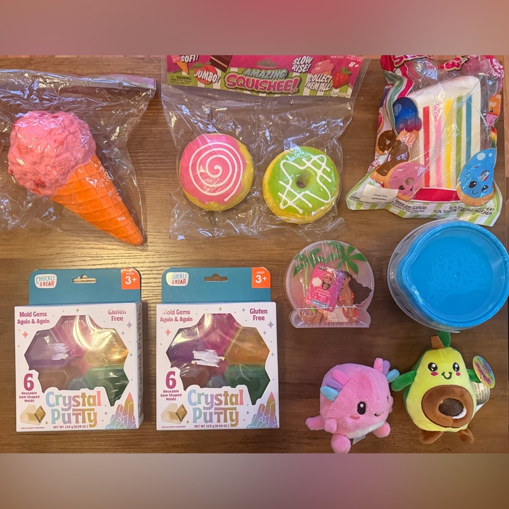 Squishy Bundle Of 10 Items Sensory Toys… All NEW